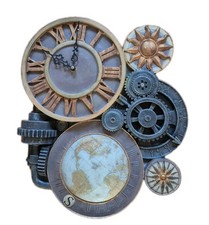 Wanduhr Zahnräderuhr Design Toscano - b ca. 36 cm, h ca. 43 cm