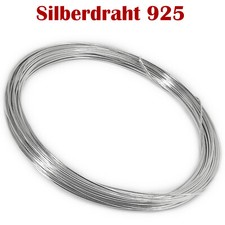 Silberdraht 925 Sterling Silber Ø 0,25 • 0,5 • 0,6 • 0,8 • 1,0 mm 1 Meter rund