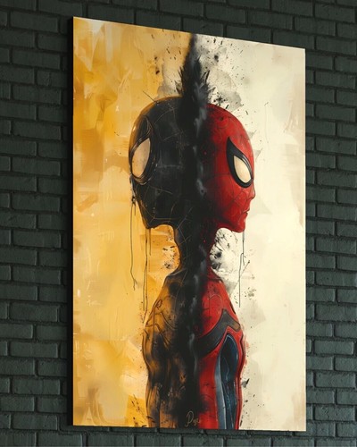 Spider man leinwandbild farbig - man,