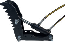 Baggerdaumen Baggerzange Holzgreifer Niederhalter hydraulisch Greifer Minibagger