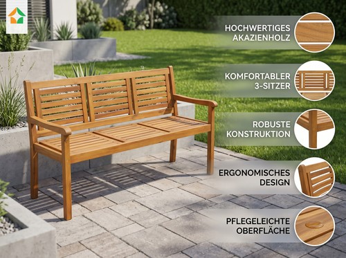 Sitzer gartenbank aus - 3-sitzer,