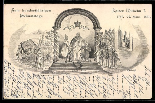 Ansichtskarte hundertjähriger - ansichtskarte,