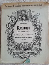Noten, Beethoven, Streichquartett Nr. 12, Es-Dur, op. 127