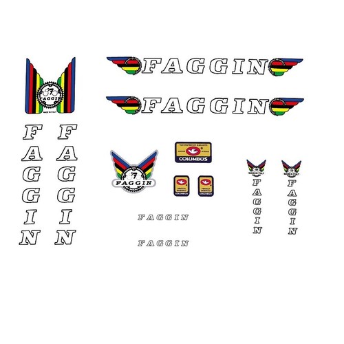 Faggin bicycle decals - faggin,