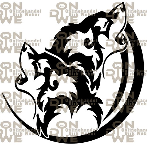 Aufkleber wolf klein - aufkleber, 27"