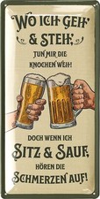 Retro blechschild bier - retro,