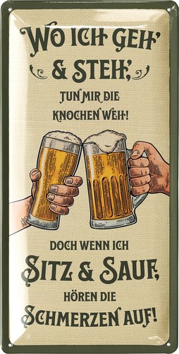 Retro blechschild bier lustige - retro,