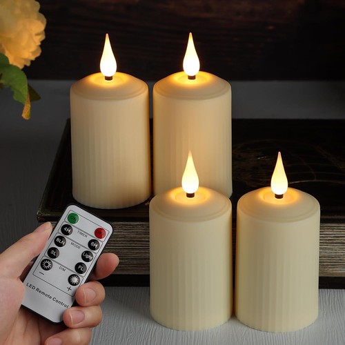 4er set led kerzen mit - set,