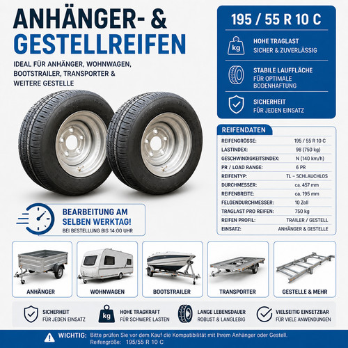 Komplettrad anhänger reifen - komplettrad,