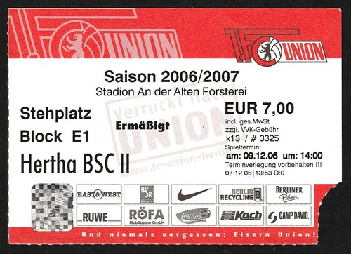 Ticket 2006 1 fc - |, union