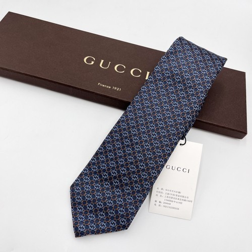 Gucci muster seidenkrawatte - gucci,