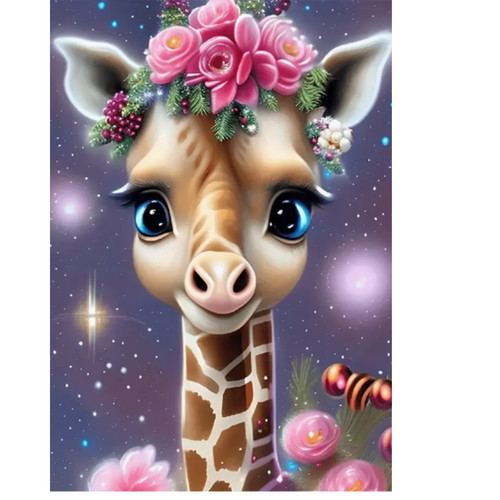 Kunstvolle exotische giraffe - exotische,