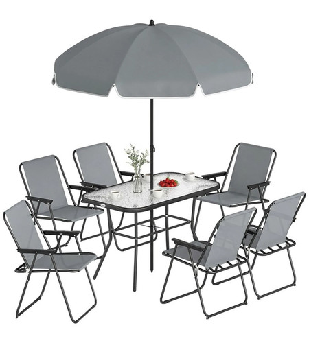 Gartenmöbel set 8tlg tisch - gartenmöbel,