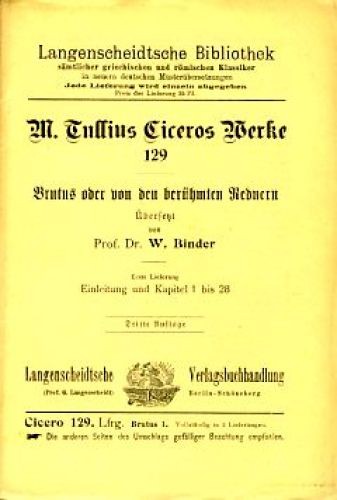 Tullius ciceros werke - tullius,