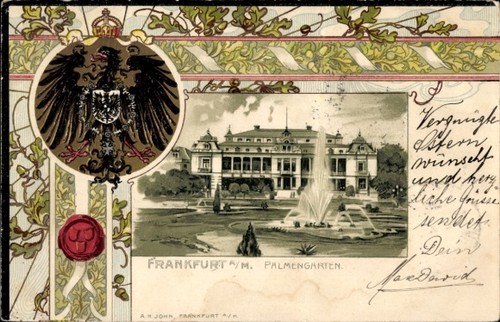 Präge wappen litho frankfurt - litho,