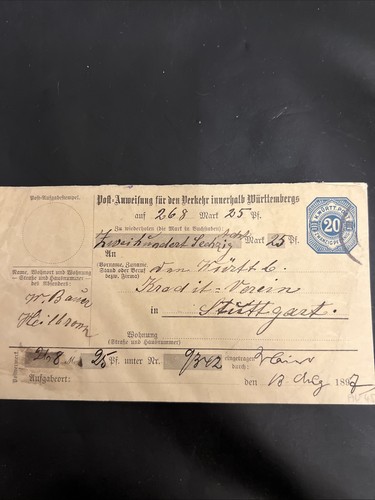 Württemberg postanweisung - württemberg,