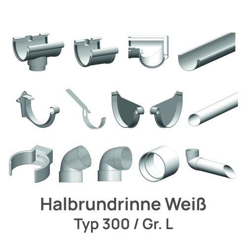 Dachrinne regenrinne typ300 - dachrinne,