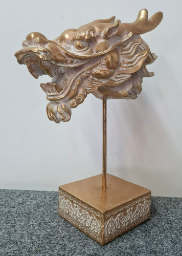 Dekofigur drachenkopf auf - dekofigur,