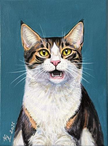 Original gemälde katze - original,
