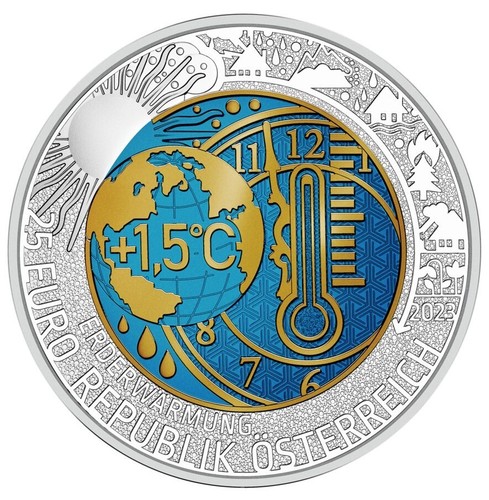Euro erderwärmung silber - euro,