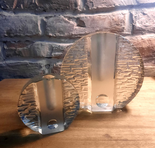 Glasvase blockvase rund - 2x,