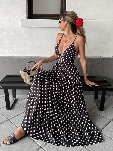 Langes damenkleid mit - langes,