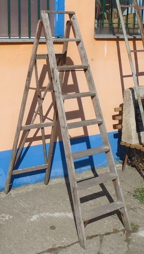 Alte holzleiter bockleiter - alte,