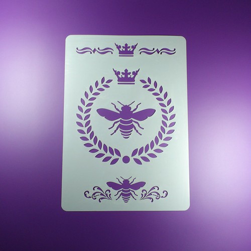 Schablone queen bee biene - a4,