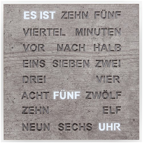 Filius wort tischuhr - wort, grau