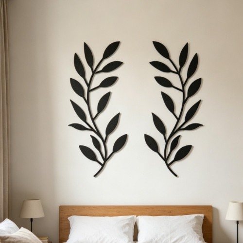 Olivenzweig wandbild metall - olivenzweig,
