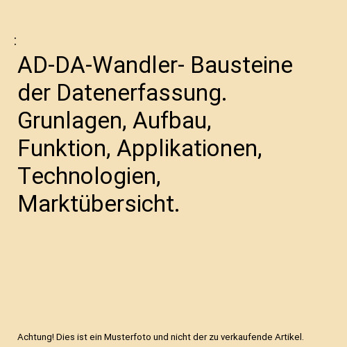 Wandler bausteine der - ad-da-wandler-,