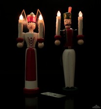Engel und Bergmann 28cm mit LED Beleuchtung Figuren Weihnachten Deko