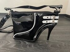 Coole Design Handtasche "High Heel" schwarz, Lack, unbenutzt