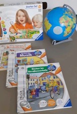 Tiptoi Starterset :         Stift mit Zubehör,               3 Bücher, 1 Globus 