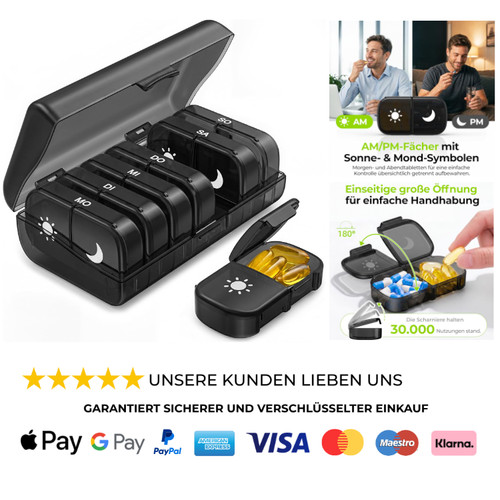Tablettenbox tage morgens - tablettenbox,