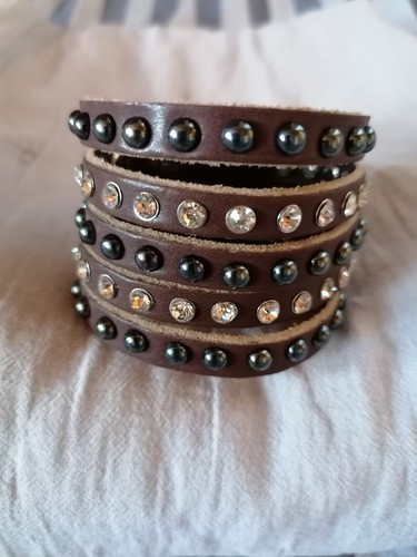 Lederarmband sarah kern braun - lederarmband,
