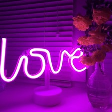 Neon LED Licht LOVE pink Lampe