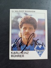 Karl-Heinz Bührer Waldhof Mannheim Panini 90 Sammelbild signiert ungeklebt 
