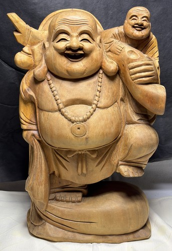 Buddha figur holz 50x30x14cm - figur,