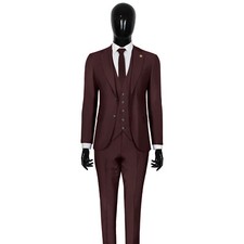 Slim Fit Herrenanzug mit Weste