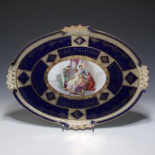 Tablett mit Szene nach Angelica Kauffmann - Österreich o. Thüringen Anfang 20.Jh