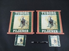 2 Werbeschilder Puzzle - TUBORG  PILSENER - Bier – Brauerei - Sammlungsauflösung