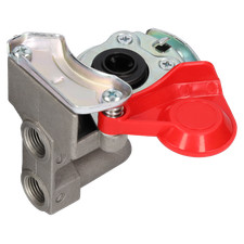 Kupplungskopf rot 2x M16x1,5 mit Ventil für LKW Zugmaschine Traktor Druckluft 