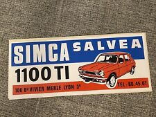 Vintage Aufkleber Simca 1100