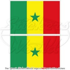 SENEGAL Westafrika DAKAR Flagge, 100mm Vinyl Aufkleber x2