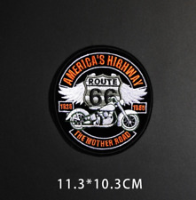 Route 66 Patch Aufnäher Aufbügler Motorrad Club MC Biker Highway Harley