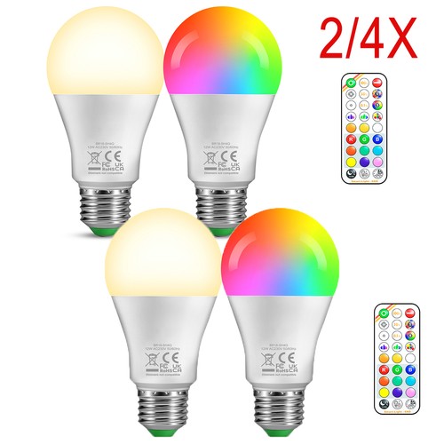 Rgb led glühbirne lampe - 2/4x,