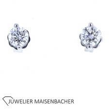 Brillantohrstecker Solitär insgesamt ca. 0,94 ct Gold