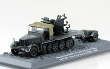 Panzer Flakvierling mit Hänger 1942 Wehrmacht Fertigmodell 1:72 Altaya ZZZ 