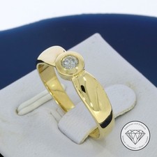 SONDERAKTION WERT 920,- Solitär Brillant 0,15ct Ring 585 Gold 14 KT in 58 XXYY